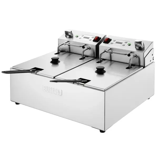 Friteuse | Elektrisch | 5+5L | 50°C/190°C | 5.6kW (2x 230V) | Timer | 560x450x315(h)mm