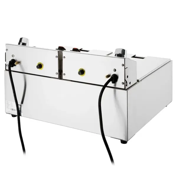 Friteuse | Elektrisch | 5+5L | 50°C/190°C | 5.6kW (2x 230V) | Timer | 560x450x315(h)mm