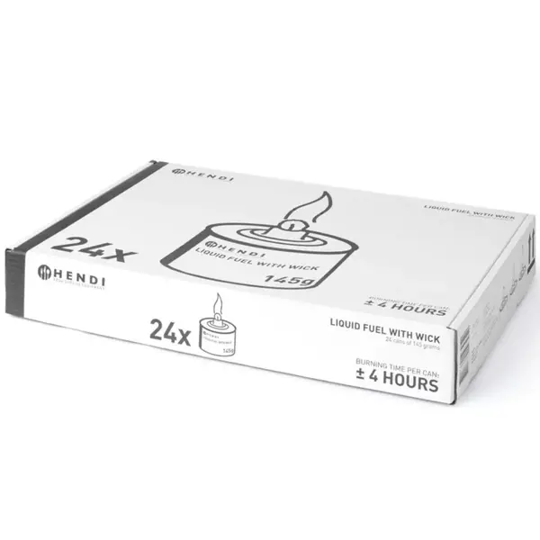 Brandpasta | Brandtijd 4u | Geur-/Roetvrij | Herbruikbaar lont | 24x 145g