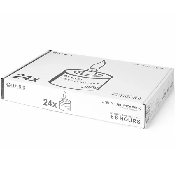 Brandpasta | Brandtijd 6u | Geur-/Roetvrij | Herbruikbaar lont | 24x 200g