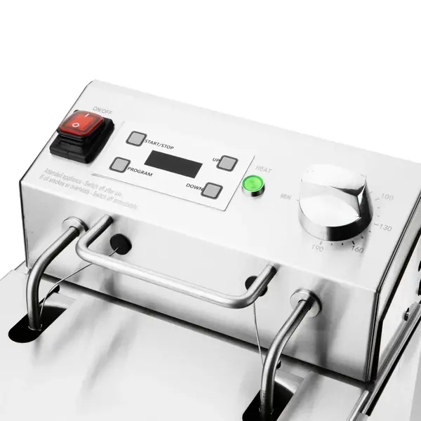 Friteuse | Elektrisch | 8L | 50°C/190°C | 2.9kW (230V) | Aftapkraan | Timer | 280x505x410(h)mm