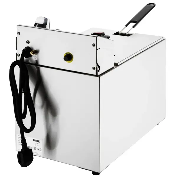 Friteuse | Elektrisch | 8L | 50°C/190°C | 2.9kW (230V) | Aftapkraan | Timer | 280x505x410(h)mm
