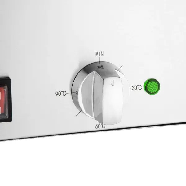 Bain-Marie | Elektrisch | 2x 1/3 GN + 2x 1/6 GN | 30°C/90°C | 1.2kW (230V) | Incl. GN-Bakken | 432x645x327(h)mm
