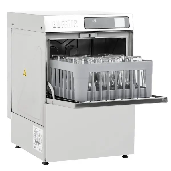 Glazenspoelmachine | Mand 350x350 | Zeeppomp | Naglanspomp | 230V | Touchscreen | 425x465x630(h)mm
