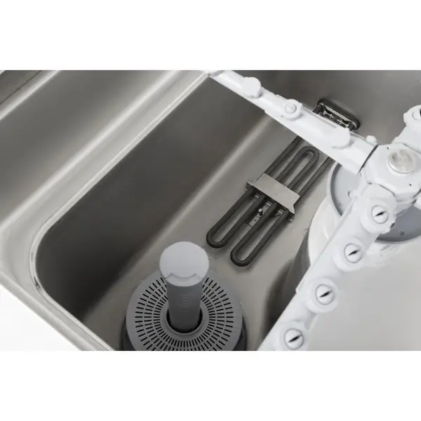 Doorschuifvaatwasser | Mand 500x500 | Afvoerpomp | Zeeppomp | Naglanspomp | 400V | Touchscreen | 700x785x1480/1960(h)mm