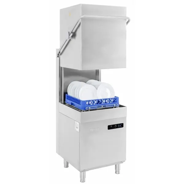 Doorschuifvaatwasser | Mand 500x500 | Afvoerpomp | Zeeppomp | Naglanspomp | 400V | Touchscreen | 700x785x1480/1960(h)mm