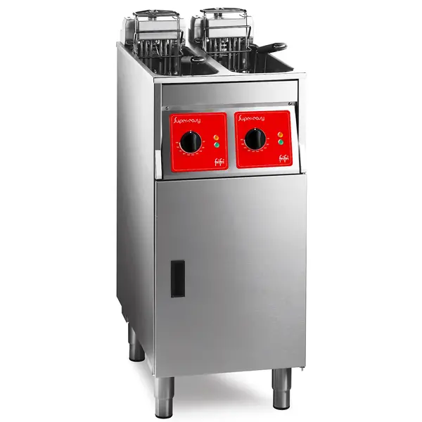 Friteuse | SUPER EASY | Elektrisch | 9+9L | 95°C/190°C | 15kW (400V) | Aftapkranen | 398x650x893/986(h)mm