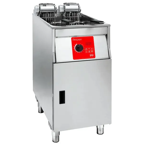 Friteuse | PRECISION | Elektrisch | 20L | 95°C/190°C | 22kW (400V) | Aftapkraan | Timer | 398x650x994(h)mm