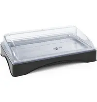 HENDI Buffetvitrine | Kunststof/RVS | Gekoeld | Incl. Serveerchaal (1/1 GN) | Koelelement + Roll-Top Deksel | 555x357x175(h)mm