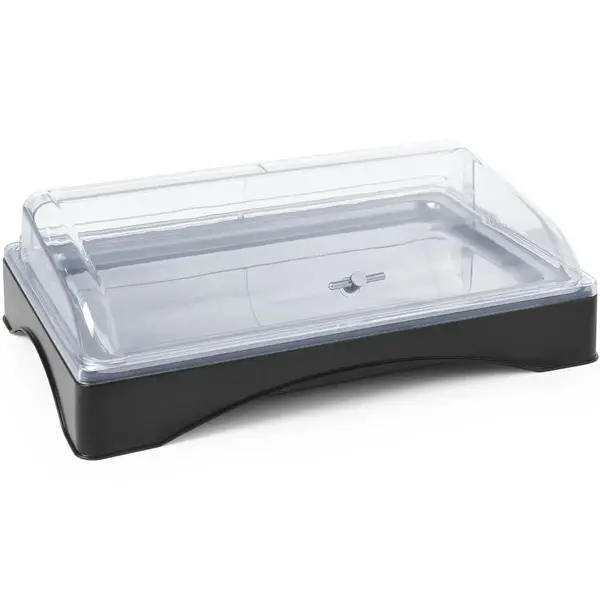 Buffetvitrine | Kunststof/RVS | Gekoeld | Incl. Serveerchaal (1/1 GN) | Koelelement + Roll-Top Deksel | 555x357x175(h)mm