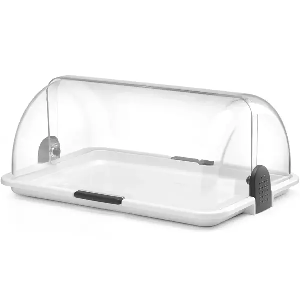 Buffetvitrine | Kunststof | Roll-Top Deksel | 465x310x190(h)mm