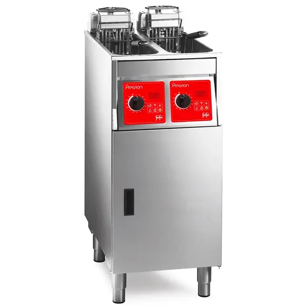 Friteuse | PRECISION | Elektrisch | 9+9L | 95°C/190°C | 22kW (400V) | Aftapkranen | Digitaal | 398x650x994(h)mm