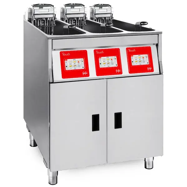 Friteuse | TOUCH | Elektrisch | 9+9+9L | 95°C/190°C | 22.5kW (400V) | Aftapkranen | Touchscreen | 592x650x994(h)mm