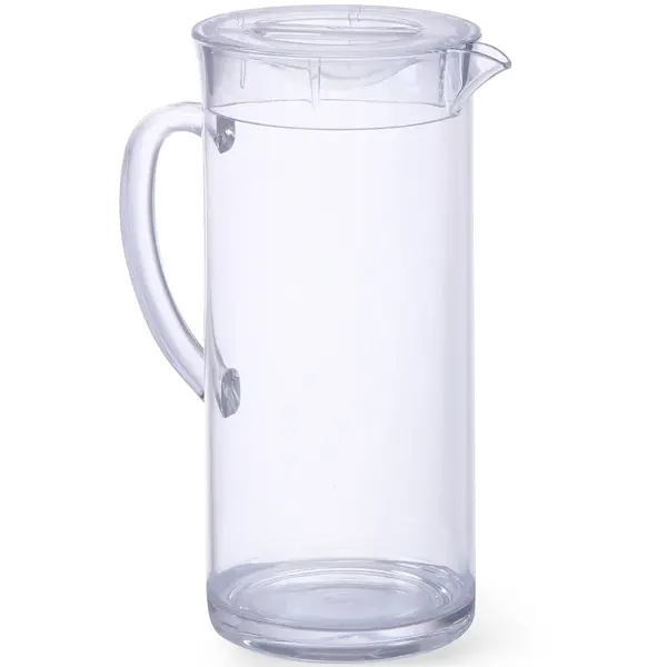 Schenkkan | Kunststof | Transparant | 2L | Deksel | Ø120x250(h)mm