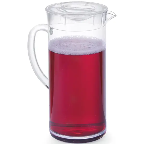 Schenkkan | Kunststof | Transparant | 2L | Deksel | Ø120x250(h)mm