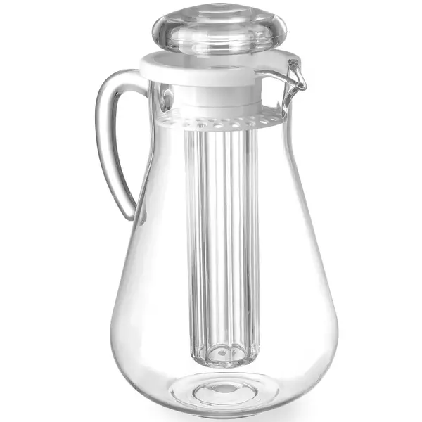 Schenkkan | Kunststof | Transparant | 2.2L | Deksel | IJsbuis | Ø150x260(h)mm