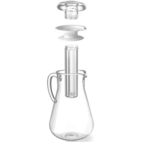 Schenkkan | Kunststof | Transparant | 2.2L | Deksel | IJsbuis | Ø150x260(h)mm