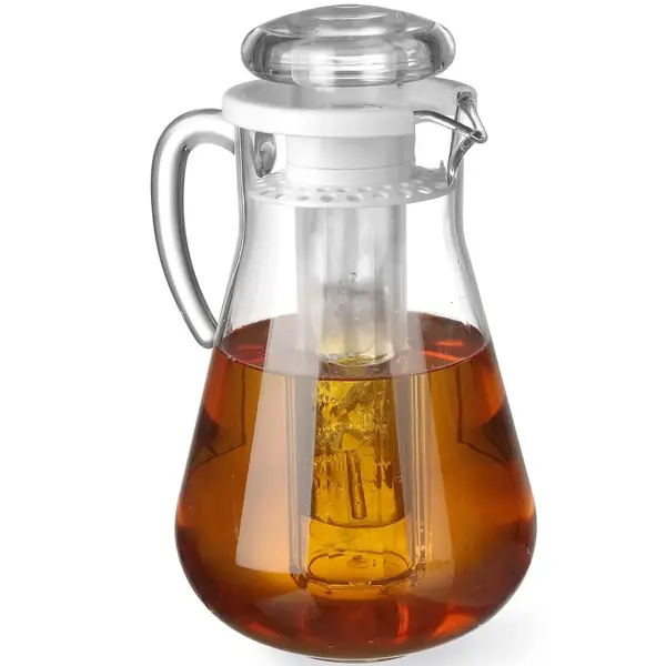 Schenkkan | Kunststof | Transparant | 2.2L | Deksel | IJsbuis | Ø150x260(h)mm