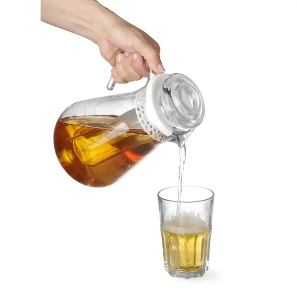 Schenkkan | Kunststof | Transparant | 2.2L | Deksel | IJsbuis | Ø150x260(h)mm