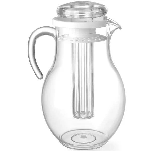 Schenkkan | Kunststof | Transparant | 3L | Deksel | IJsbuis | Ø170x285(h)mm