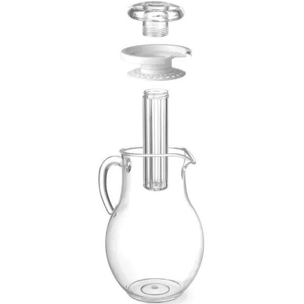 Schenkkan | Kunststof | Transparant | 3L | Deksel | IJsbuis | Ø170x285(h)mm