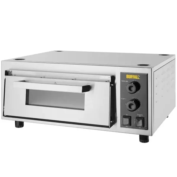 Pizzaoven | Elektrisch | 1x Ø40cm | 50°C/400°C | 2.4kW (230V) | Stapelbaar | 630x510x280(h)mm