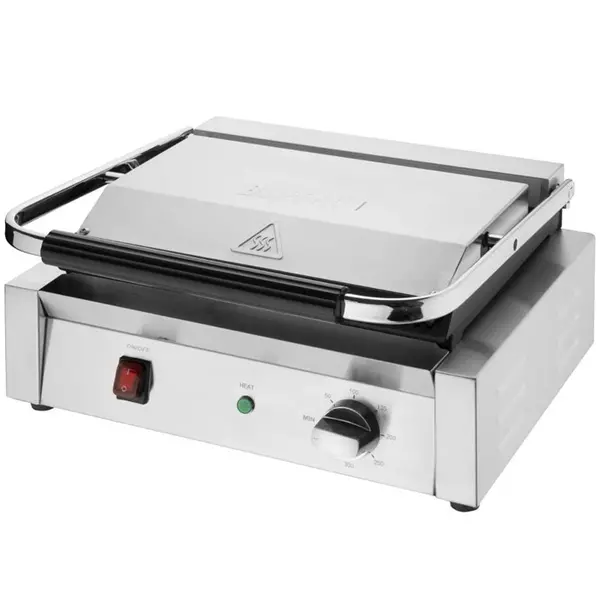 Contact-/Paninigrill | BISTRO | Enkel | Glad Oppervlak (Gietijzer) | 100°C/300°C | 2.2kW (230V) | 380x395x210(h)mm