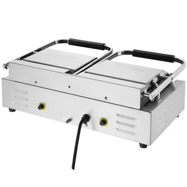 Contact-/Paninigrill | BISTRO | Dubbel | Gegroefd Oppervlak (Gietijzer) | 100°C/300°C | 2.9kW (230V) | 570x310x200(h)mm