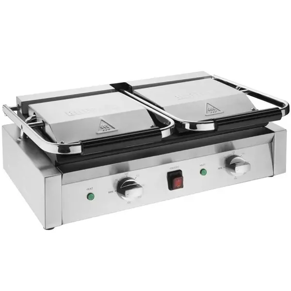 Contact-/Paninigrill | BISTRO | Dubbel | Glad Oppervlak (Gietijzer) | 100°C/300°C | 2.9kW (230V) | 570x310x200(h)mm