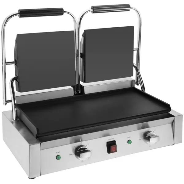 Contact-/Paninigrill | BISTRO | Dubbel | Glad Oppervlak (Gietijzer) | 100°C/300°C | 2.9kW (230V) | 570x310x200(h)mm
