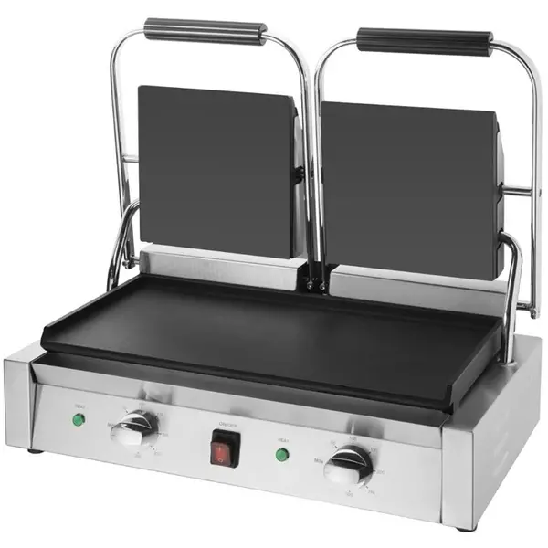 Contact-/Paninigrill | BISTRO | Dubbel | Glad Oppervlak (Gietijzer) | 100°C/300°C | 2.9kW (230V) | 570x310x200(h)mm