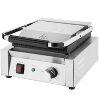 Buffalo Contact-/Paninigrill | BISTRO | Enkel | Gegroefd Oppervlak 230x225 (Gietijzer) | 50°C/300°C | 1.45kW (230V) | 310x310x200(h)mm 