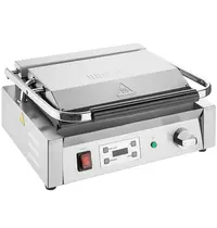 Buffalo Contact-/Paninigrill | BISTRO | Enkel | Glad Oppervlak 344x230 (Gietijzer) | 50°C/300°C | 2.5kW (230V) | Timer | 430x310x200(h)mm
