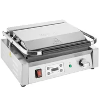 Buffalo Contact-/Paninigrill | BISTRO | Enkel | Glad/Gegroefd Oppervlak 344x230 (Gietijzer) | 50°C/300°C | 2.5kW (230V) | Timer | 430x310x200(h)mm