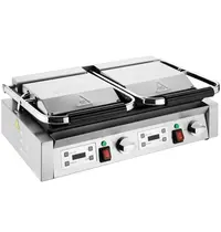 Buffalo Contact-/Paninigrill | BISTRO | Dubbel | Glad Oppervlak (Gietijzer) | 50°C/300°C | 3.6kW (2x 230V) | 570x310x200(h)mm 