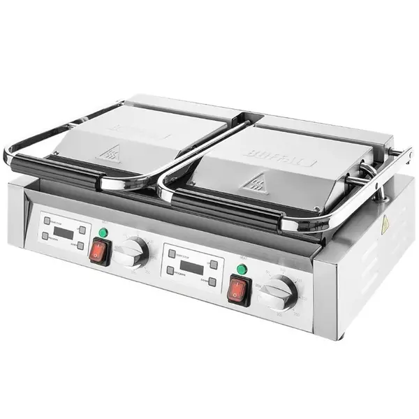 Contact-/Paninigrill | BISTRO | Dubbel | Glad Oppervlak (Gietijzer) | 50°C/300°C | 3.6kW (2x 230V) | 570x310x200(h)mm