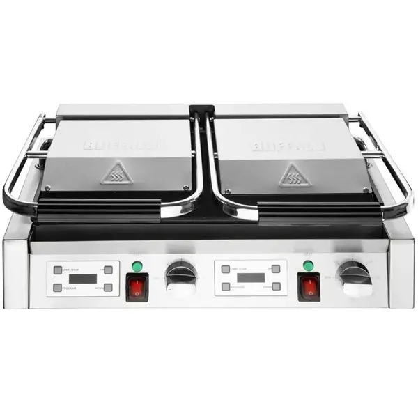 Contact-/Paninigrill | BISTRO | Dubbel | Glad Oppervlak (Gietijzer) | 50°C/300°C | 3.6kW (2x 230V) | 570x310x200(h)mm
