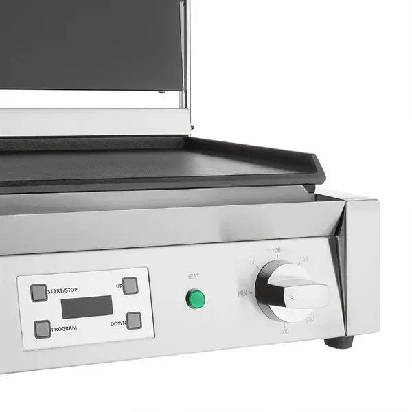 Contact-/Paninigrill | BISTRO | Dubbel | Glad Oppervlak (Gietijzer) | 50°C/300°C | 3.6kW (2x 230V) | 570x310x200(h)mm