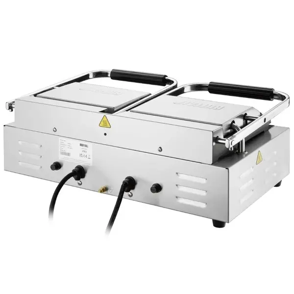 Contact-/Paninigrill | BISTRO | Dubbel | Glad Oppervlak (Gietijzer) | 50°C/300°C | 3.6kW (2x 230V) | 570x310x200(h)mm