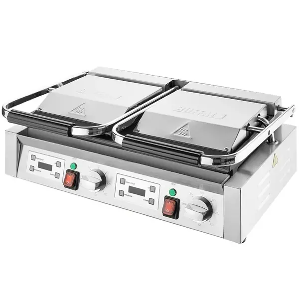 Contact-/Paninigrill | BISTRO | Dubbel | Glad/Gegroefd Oppervlak (Gietijzer) | 50°C/300°C | 3.6kW (2x 230V) | 570x310x200(h)mm