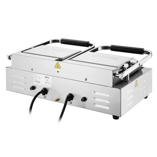 Contact-/Paninigrill | BISTRO | Dubbel | Glad/Gegroefd Oppervlak (Gietijzer) | 50°C/300°C | 3.6kW (2x 230V) | 570x310x200(h)mm