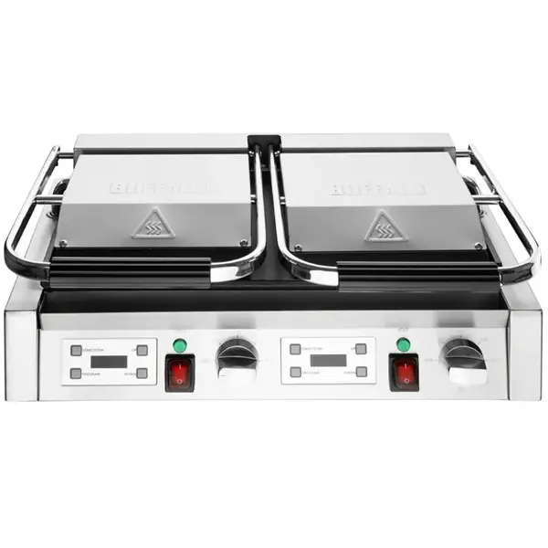 Contact-/Paninigrill | BISTRO | Dubbel | Glad/Gegroefd Oppervlak (Gietijzer) | 50°C/300°C | 3.6kW (2x 230V) | 570x310x200(h)mm