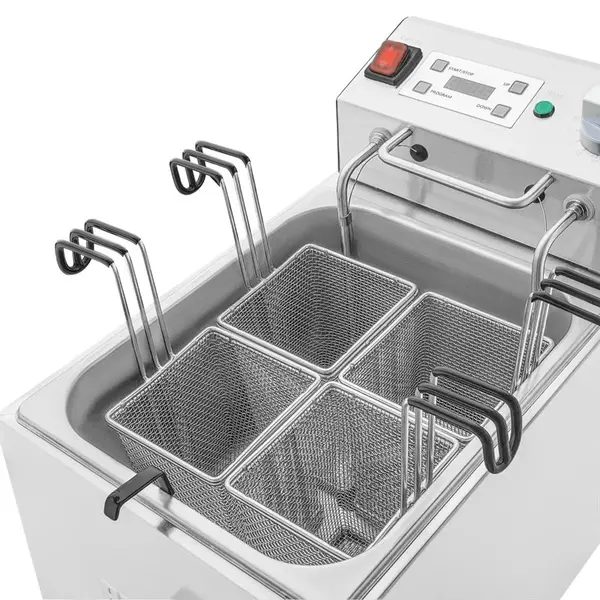 Pastakoker | Elektrisch | 8L | 30°C/110°C | 2.9kW (230V) | Aftapkraan | Programmering | 280x450x415h)mm