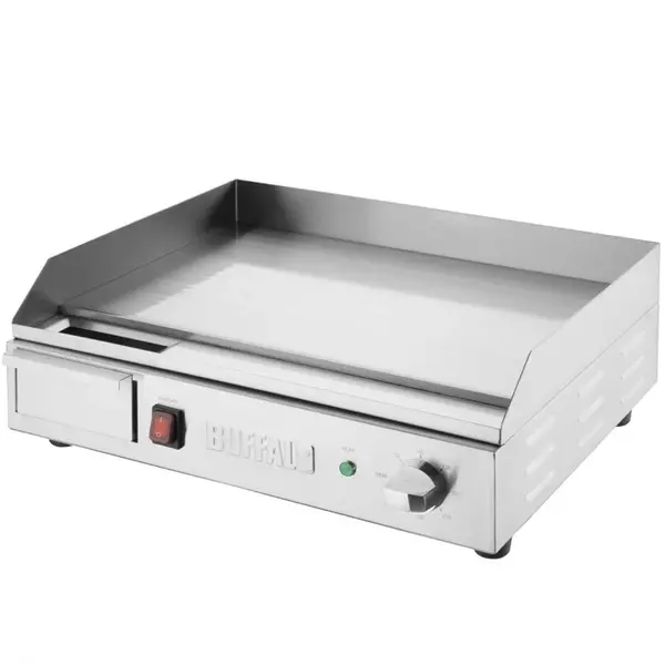 Bak-/Grillplaat | Elektrisch | Glad Oppervlak 525x330 (RVS) | 50°C/300°C | 2.2kW (230V) | 525x415x200(h)mm