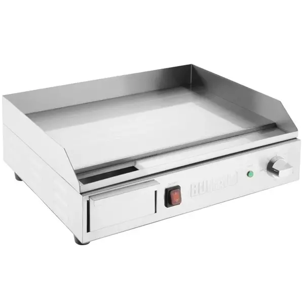 Bak-/Grillplaat | Elektrisch | Glad Oppervlak 525x330 (RVS) | 50°C/300°C | 2.2kW (230V) | 525x415x200(h)mm