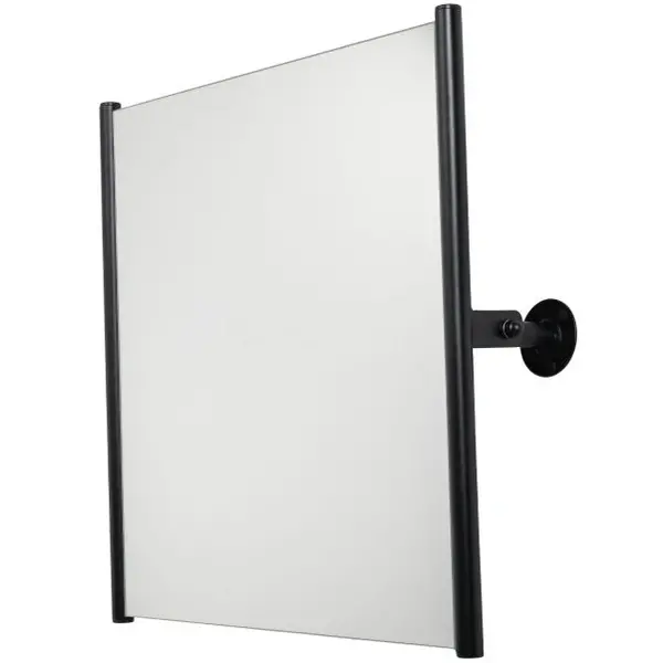 Invalidentoilet Spiegel | COMO | Zwart | Kantelbaar | 600x150x600(h)mm