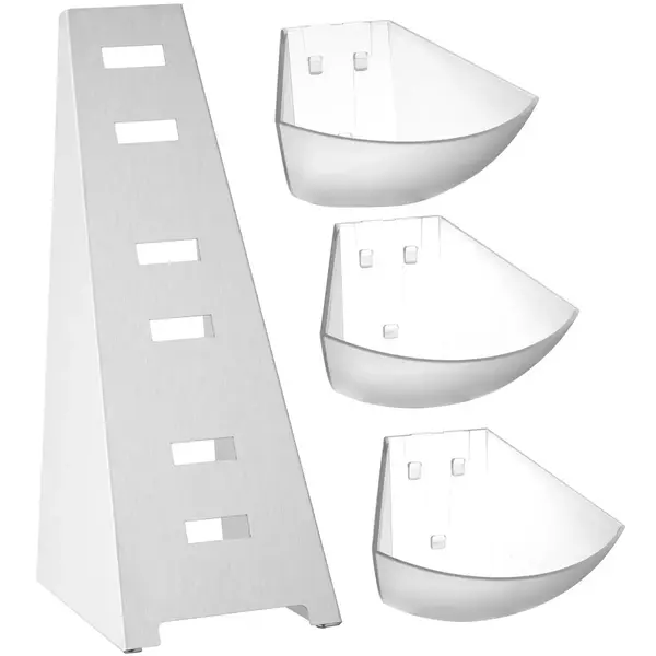 Buffetstandaard | RVS/Kunststof | 3x 1L | 190x240x410(h)mm