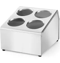 HENDI Bestekkorfhouder | RVS | 4-vaks | 295x255x215(h)mm