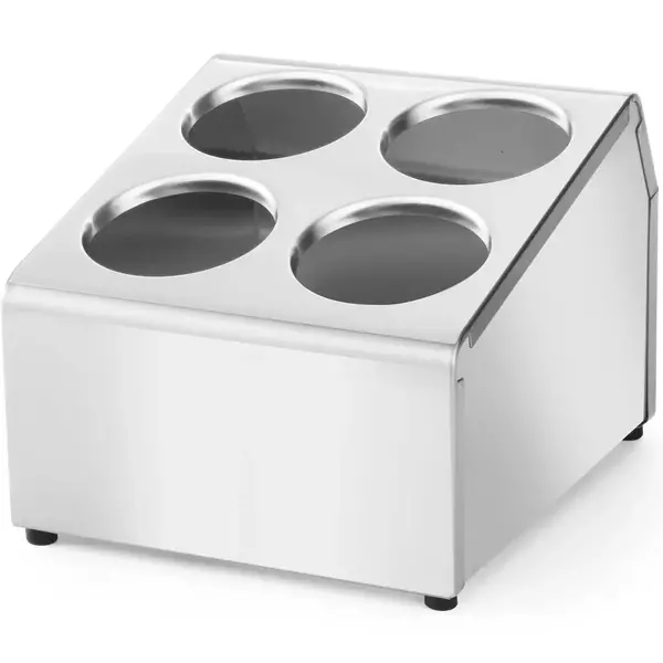 Bestekkorfhouder | RVS | 4-vaks | 295x255x215(h)mm