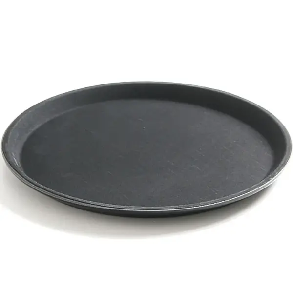 Dienblad | Glasvezel | Zwart | Antislip | Stapelbaar | Ø280x22(h)mm
